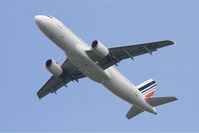 F-GKXL @ LFPG - Airbus A320-214, Take off rwy 27L, Roissy Charles De Gaulle airport (LFPG-CDG) - by Yves-Q
