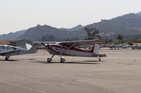 N2802A @ SZP - 1953 Cessna 180, Continental O-470-A 225 Hp, 1st year of production, on Transient Ramp - by Doug Robertson