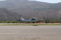 N704JH @ SZP - 1976 Cessna 150M, Continental O-200 100 Hp, takeoff climb Rwy 22 - by Doug Robertson