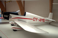 OY-AMG @ EKVJ - Druine D.31 Turbulent in Danmarks Flymuseum at Stauning airport - by Van Propeller
