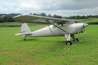 N1858K @ 9W8 - On a tiedown at Baublitz Field - by Gerry Asher