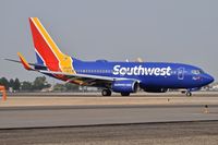 N443WN @ KBOI - Taxiing from RWY 10L on Delta for the ramp. - by Gerald Howard