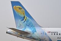 N310FR @ KBOI - Frontier has the best tail paintings. - by Gerald Howard