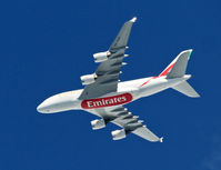 A6-EOS - Flying over Lelystad at 10.000 ft direction Schiphol Amsterdam