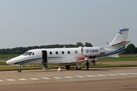 D-CAHO @ EHLE - Lelystad Airport. Putting on th engine protectors