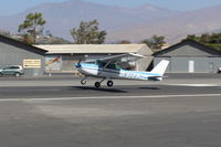 N704JH @ SZP - 1976 Cessna 150M, Continental O-200 100 Hp, full flaps landing Rwy 22 - by Doug Robertson