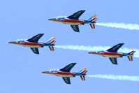E139 @ LFBD - Dassault-Dornier Alpha Jet E (F-UGFC), Athos 02 of Patrouille de France 2017, On display, Bordeaux-Mérignac Air Base 106 (LFBD-BOD) Open day 2017 - by Yves-Q