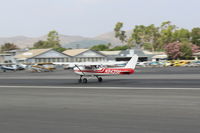 N9435U @ SZP - 1976 Cessna 150M, Continental O-200 100 Hp, landing roll Rwy 22 - by Doug Robertson