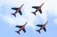 E45 @ LFBD - Dassault-Dornier Alpha Jet E (F-TETF), Leader of Patrouille de France 2017, Bordeaux-Mérignac Air Base 106 (LFBD-BOD) Open day 2017 - by Yves-Q