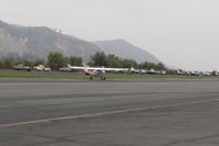 N9435U @ SZP - 1976 Cessna 150M, Continental O-200 100 Hp, landing roll Rwy 22 - by Doug Robertson