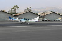 N704JH @ SZP - 1976 Cessna 150M, Continental O-200 100 Hp, takeoff roll Rwy 22 - by Doug Robertson