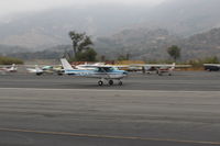 N704JH @ SZP - 1976 Cessna 150M, Continental O-200 100 Hp, takeoff roll Rwy 22 - by Doug Robertson