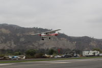 N9435U @ SZP - 1976 Cessna 150M, Continental O-200 100 Hp, landing Rwy 04 - by Doug Robertson