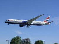 G-ZBKB @ EGLL - Landing runway 27L at Heathrow airport EGLL - by Marc Mansbridge