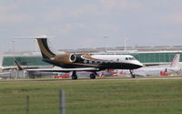 N990EA @ EGSS - Departing STN - by AirbusA320