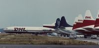 OO-DHR @ EBBR - BRUSSELS DHL HUB '80s - by joannes van mierlo