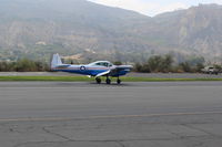 N91689 @ SZP - 1946 North American NAVION, Continental E225 Upgrade, Young Eagles flight, landing roll Rwy 22 - by Doug Robertson