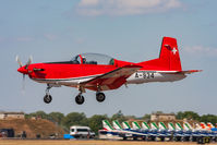 A-934 @ EGVA - Pilatus NCPC-7 A-934 PC-7 Team Swiss AF, Fairford 15/7/18 - by Grahame Wills