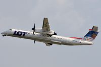 SP-EQI @ LKPR - LOT DHC8 promoting Tel Aviv - by FerryPNL