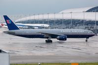 N793UA @ RJBB - United grey in grey KIX - by FerryPNL
