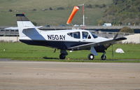 N50AY @ EGKA - Rockwell Commander 114A at Shoreham. - by moxy