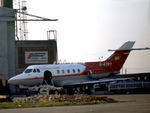 G-AYRY @ LTN - McAlpine Aviation HS.125 as seen at Luton Airport in the Spring of 1973 - by Peter Nicholson