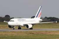 F-GUGJ @ LFRB - Airbus A318-111, Taxiing rwy 07R, Brest-Bretagne airport (LFRB-BES) - by Yves-Q