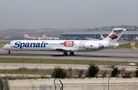EC-HHF @ LEMD - Spanair MD82 departing - by FerryPNL