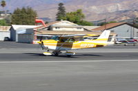 N19736 @ SZP - 1972 Cessna 172L SKYHAWK, Lycoming O-320-E2D 150 Hp, landing roll Rwy 22 - by Doug Robertson