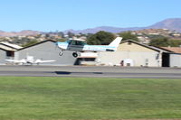 N704JH @ SZP - 1976 Cessna 150M, Continental O-200 100 Hp, landing Rwy 22 - by Doug Robertson