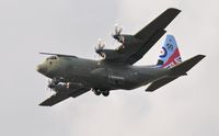 ZH883 @ EGFH - Low pass by RAF Hercules C.5 aircraft coded 883 of the Brize Norton Transport Wing. - by Roger Winser