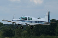 OO-AET @ EBDT - Grumman American AA-5 Traveler landing at Schaffen-Diest, old-timer fly-in 2018 - by Van Propeller