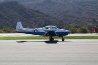 N91689 @ SZP - 1946 North American NAVION, Continental E225 upgrade, landing roll Rwy 22, Young Eagles flight - by Doug Robertson