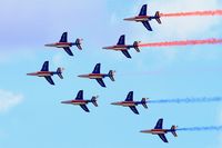 E45 @ LFBD - Dassault-Dornier Alpha Jet E (F-TETF), Leader of Patrouille de France 2017, Bordeaux-Mérignac Air Base 106 (LFBD-BOD) Open day 2017 - by Yves-Q