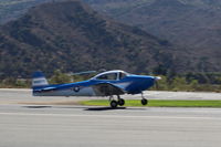 N8667H @ SZP - 1947 North American NAVION, Continental IO-520 285 Hp upgrade, landing roll Rwy 22. Young Eagles flight. - by Doug Robertson