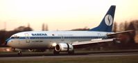 OO-SDX @ EBBR - Landing Brussels 25L by sunset - by j.van mierlo
