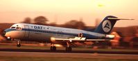 OO-DJB @ EBBR - Landing Brussels 25L by sunset - by j.van mierlo