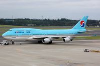 HL7473 @ RJAA - Korean B744 pushed-back - by FerryPNL