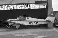 HB-EIF @ LSZH - At Zurich-Kloten Airport, in front of the old GA-hangar. Scanned from 35mm b+w negative. - by sparrow9