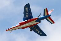 E139 @ LFBD - Dassault-Dornier Alpha Jet E (F-UGFC), Athos 02 of Patrouille de France 2017, On final rwy 23, Bordeaux-Mérignac Air Base 106 (LFBD-BOD) Open day 2017 - by Yves-Q