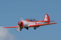 F-WRUH @ EBDT - Yakovlev Yak-52 making an overshoot at Schaffen-Diest, old-timer fly-in 2018 - by Van Propeller