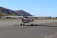 N9435U @ SZP - 1976 Cessna 150M, Continental O-200 100 Hp, taxi back - by Doug Robertson