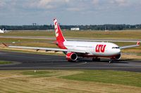D-ALPB @ EDDL - LTU A332 on a taxyway in DUS - by FerryPNL
