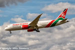 5Y-KZB @ EGLL - Kenya Airways Boeing 787- 8 Dreamliner landing runway 27L from NBO,LHR 14.7.17