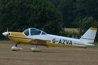 G-AZVA @ EBDT - Bölkow Bo 209 Monsun about to take off at Schaffen-Diest airfield, old-timer fly-in 2018 - by Van Propeller
