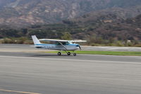 N704JH @ SZP - 1976 Cessna 150M, Continental O-200 100 Hp, landing roll Rwy 22 - by Doug Robertson