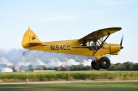 N164CC @ 3NJ1 - The owner of this beautiful Top Cub making a low pass with her smoke system on. - by Steven Holzinger