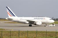F-GUGJ @ LFRB - Airbus A318-111, Push back, Brest-Bretagne Airport (LFRB-BES) - by Yves-Q