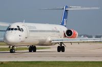 SE-DIL @ EGCC - SAS MD82 Tord Viking lining up. - by FerryPNL