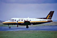 G-LATC @ EGNT - G-LATC   Embraer Emb-110P1 Bandeirante [110304] (Euroair) Newcastle-Woolsington~G 31/03/1983. From a slide.